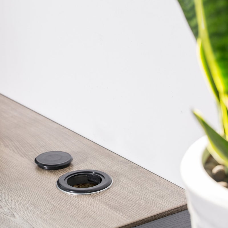 Bememo 2 Sets 2 Inch Patio Table Umbrella Hole Ring and Cap Set, Standard Size Umbrella Thicker Hole Ring Plug and Cap Set (Black) - Image 5